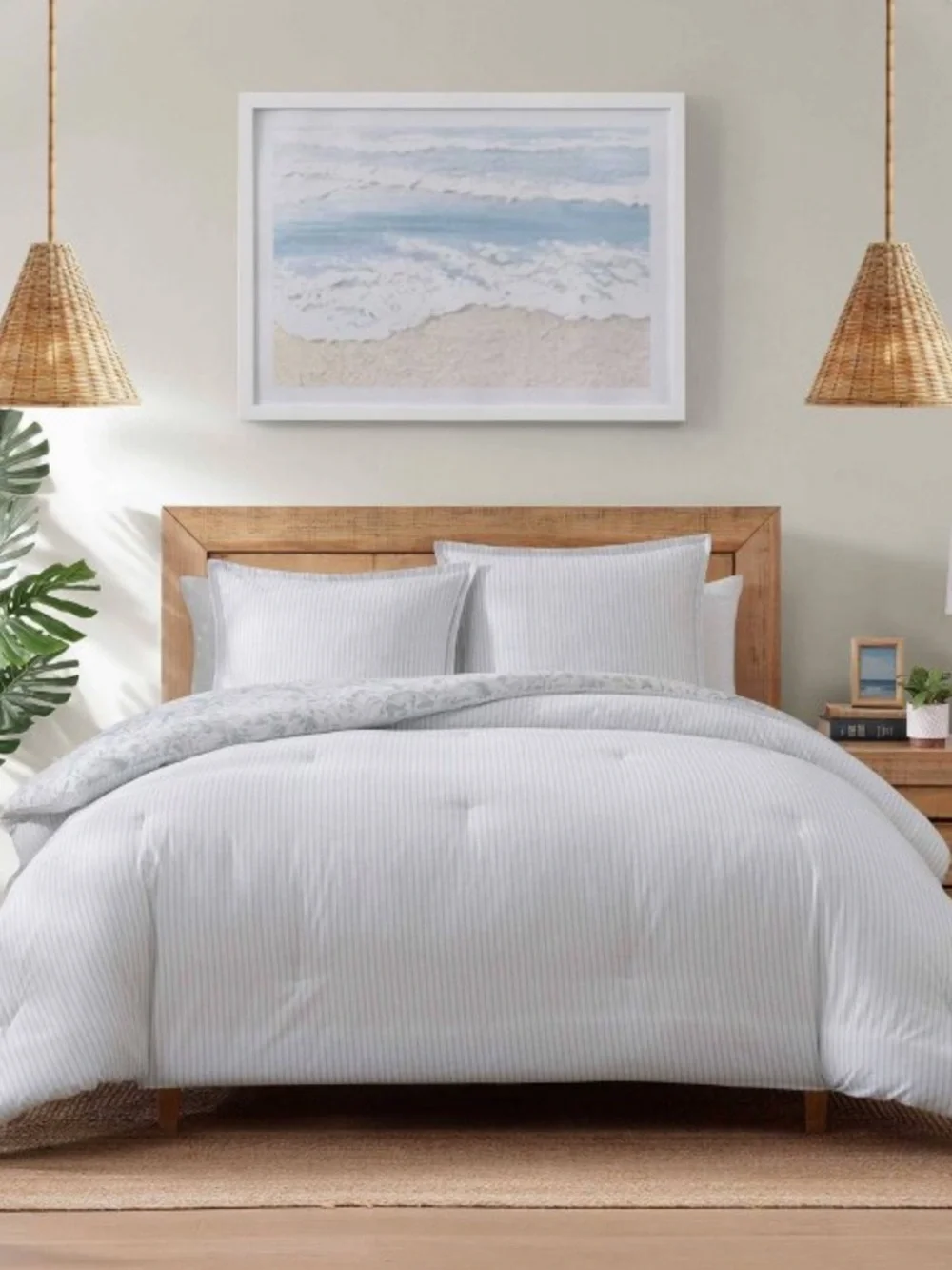 TOMMY BAHAMA NWT 3pc Full/ Queen Orchid Bay Comforter Bedding Set -blue